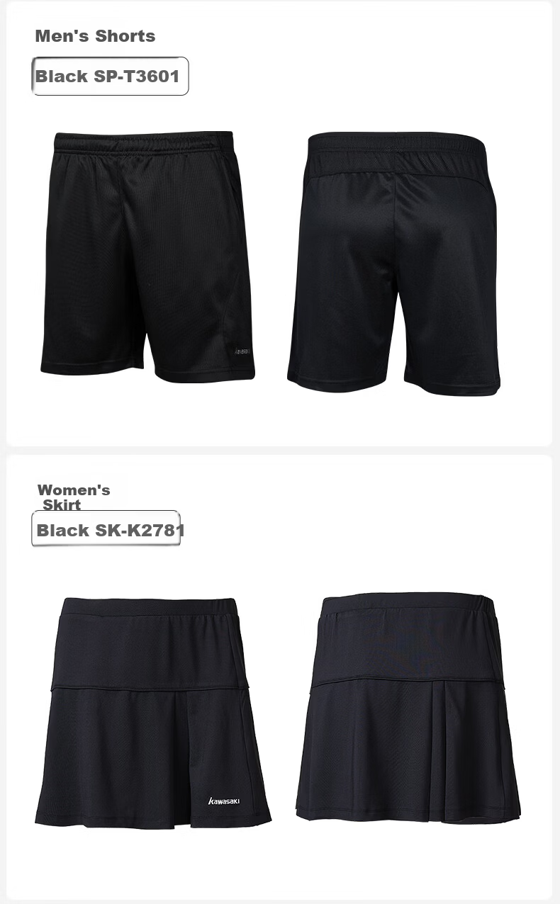 KAWASAKI Women's Badminton Set Short Sleeve + Skirt Sweat-Absorbing Quick-Dry Training Competition Sportswear D2826 Purple L 18