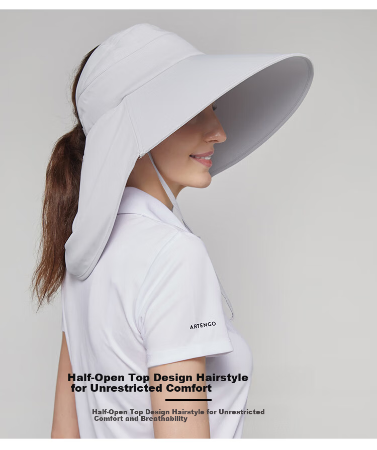 Shanghai Story Women's Sunshade Hat Spring Summer Sun Protection Magic Tape Open Top Hat Outdoor Face Cover Neck Protection Wide Brim Mountaineering Cooling Hat Gift for Girlfriend 5