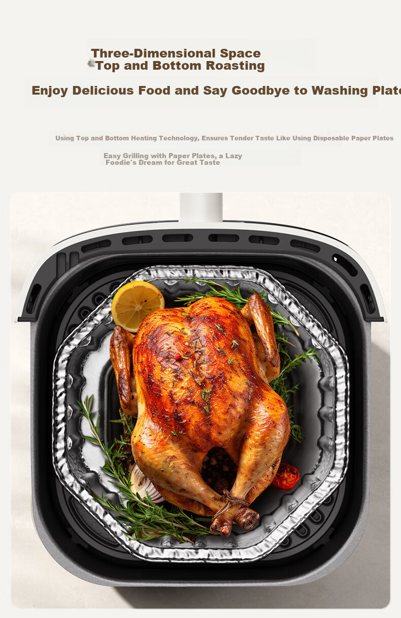 Joyoung Air Fryer, Flame-Broiled No-Flip Dual Heating Source, Visible Large Window, Steam Tender Roasting, Home Use, 6.5L Large Capacity, Three-Dimensional Water Replenishment Compartment, KL65-V576 14