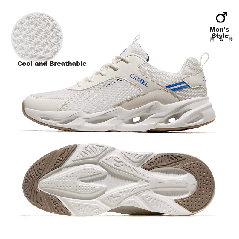 CAMEL Outdoor Breathable Casual Shoes Unisex Non-Slip Sports Running Hollow Shoes F13M303020