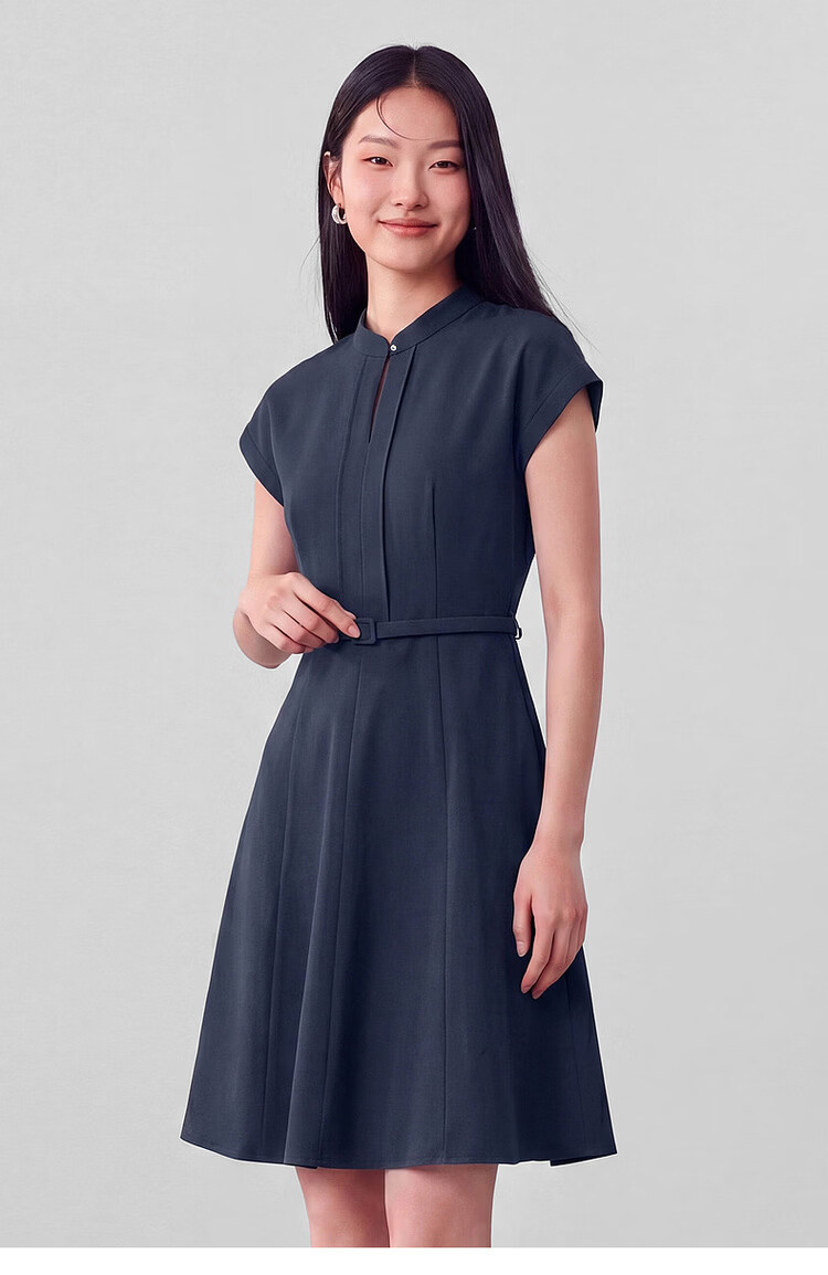 G2000 Women's 2026 Spring Summer Comfortable Durable Dress with Belt Easy Care Mall Same Style 2