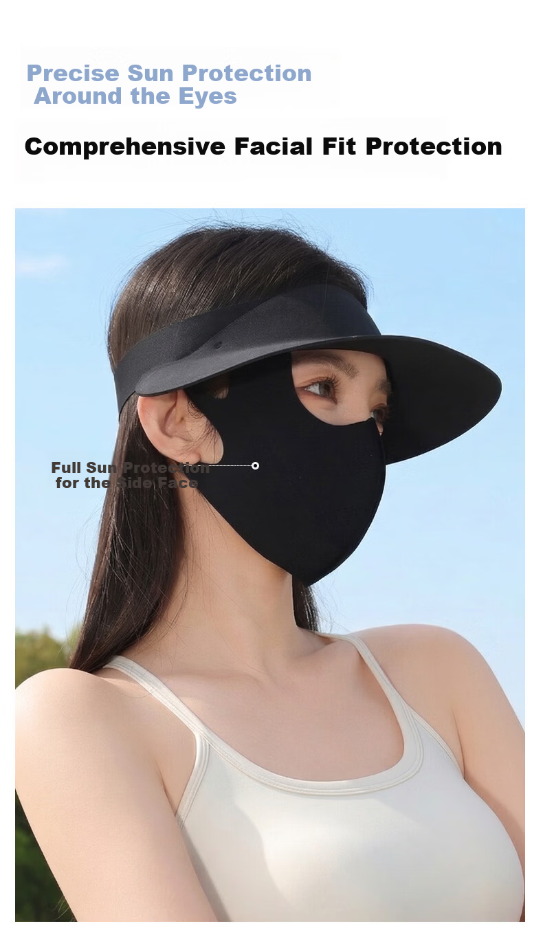Muerxi Full Face Sun Protection Mask with Neck Guard, Ice Silk Breathable Outdoor Cycling Face Cover, Sports Sun Protection Mask 13