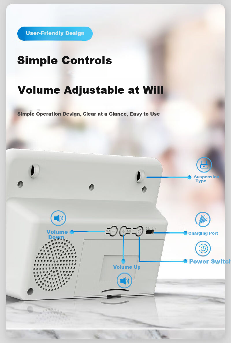 Yinwangsi QR Code Payment Speaker 2-in-1 Remote Voice Broadcast Alert Small Bluetooth Speaker 9