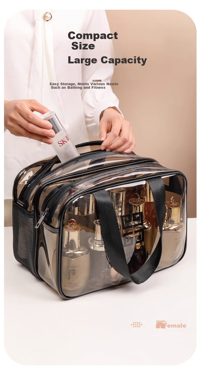 Jinghuisichuang Travel Bag, Dry And Wet Separation Makeup Toiletry Bag, Large Capacity Portable Gym Swimming Bag, Bathroom Cosmetics Storage Bag 5