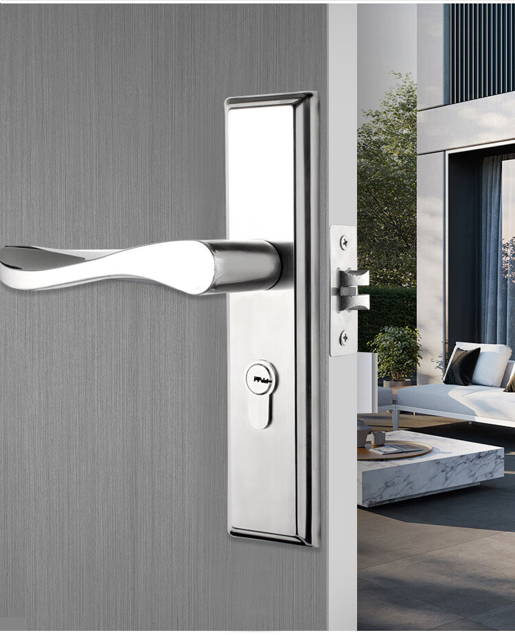 BLOSSOM Handle Lock, Interior Door Lock, Bedroom Wooden Door Lock, Brass Core Single Latch Door Lock, 5040-221 3