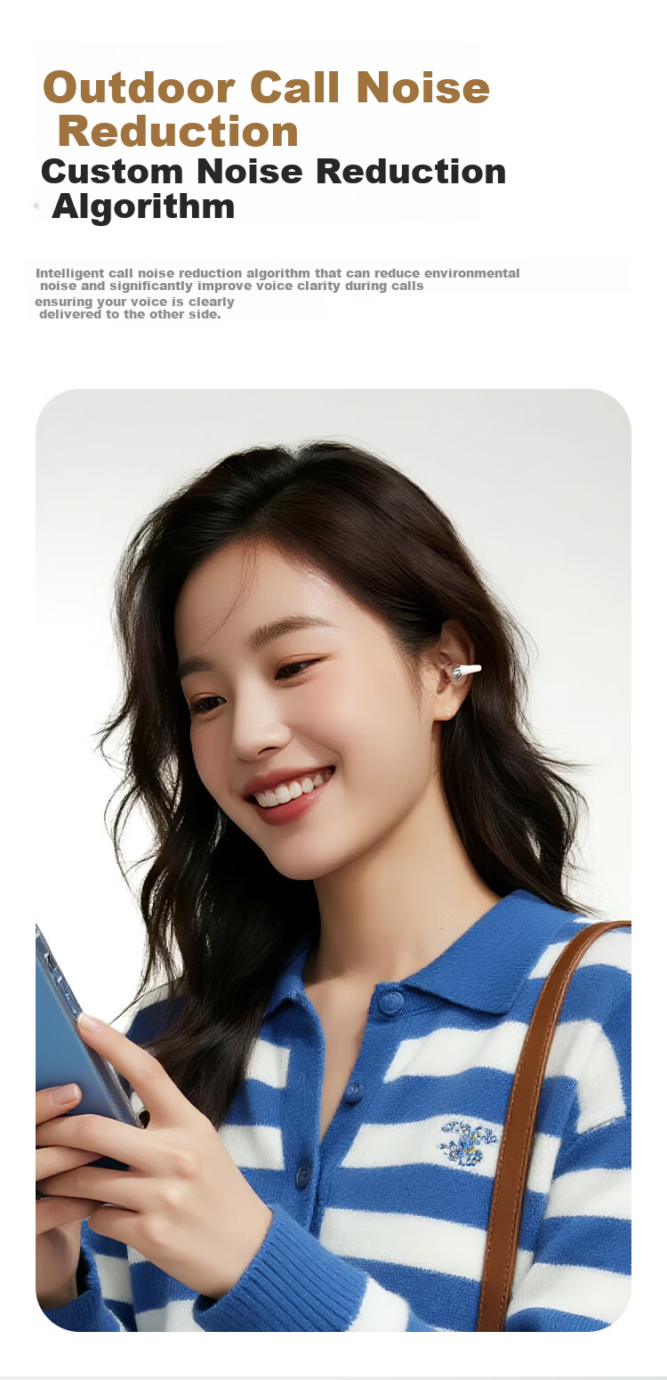Jiyin [Slight In-Ear Sports Ear Clip] Bluetooth 6.0 Ear Clip Open-Style Running Music Gaming Noise-Cancelling Long Battery Life Bone Conduction Concept Wireless Ear Hook V17 23