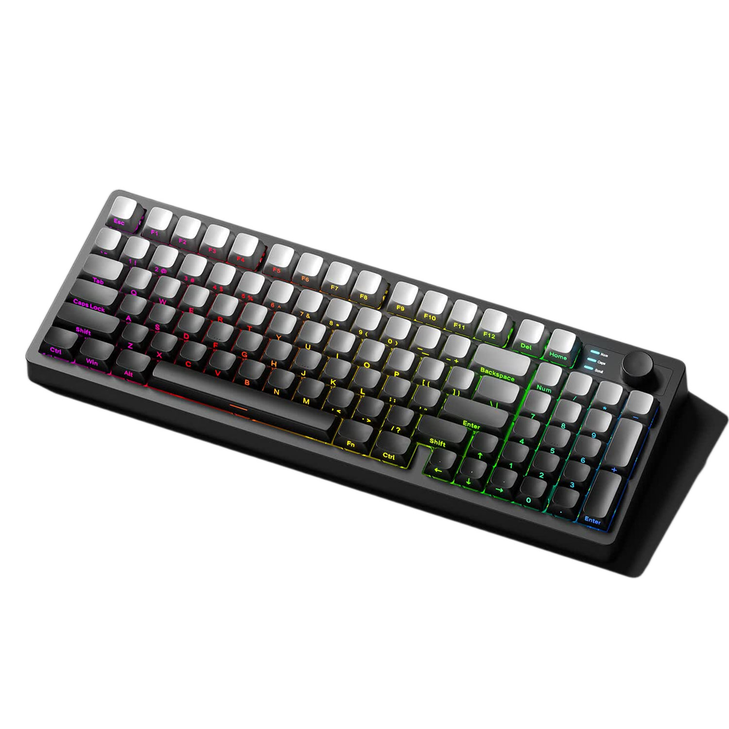 AOC K120 Wired Mechanical Feel Keyboard Gaming Office Keyboard 98-Key Layout Backlit Desktop Laptop Keyboard Dusty Gray Side-Printed
