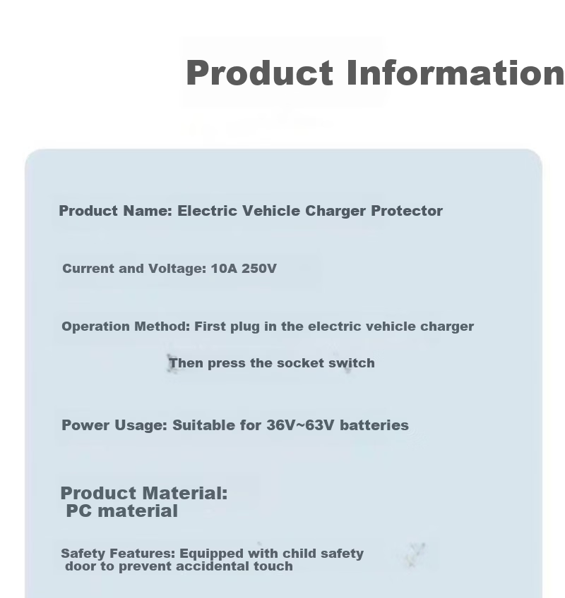MIWHD Electric Vehicle Charger Protector Socket Automatic Power-Off Charging Pile Switch Surface Mounted 86 Type 5