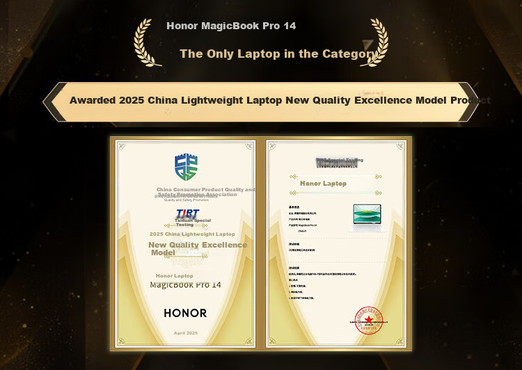 Honor MagicBook Pro 14 AI Lightweight Laptop 92Wh Battery 14.6" U5-225H 32GB 1TB 3.1K Oasis Eye Protection Screen Gray 2