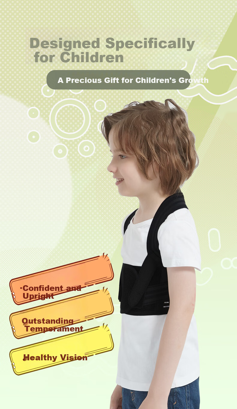 Liaoyuan Hunchback Corrector Posture Belt Waist and Spine Support Children's Student Unisex Shoulder Opening Back Straightening Sitting Posture Corrector 4