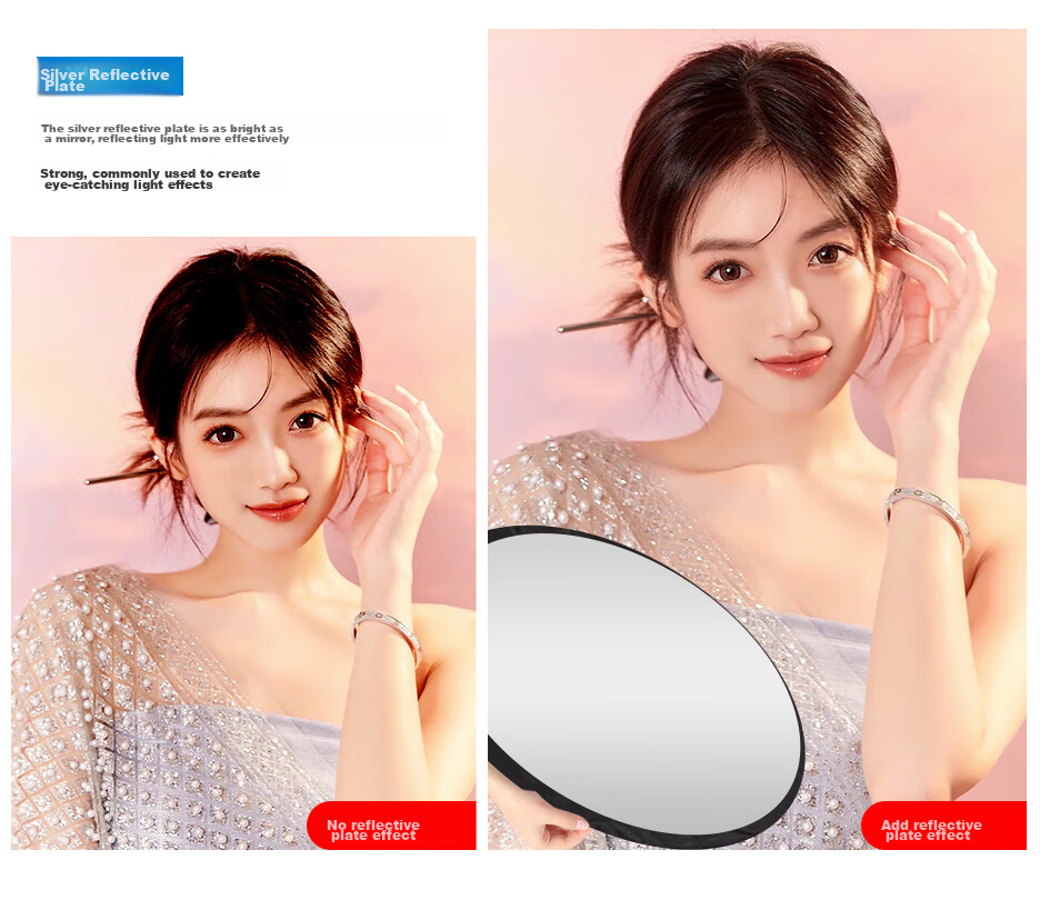 Pangniu 40CM Acrylic Reflector Board Photography Backdrop Prop (White) PU5340W Food Watch Still Life Jewelry E-Commerce Photography Prop Reflector Board 3