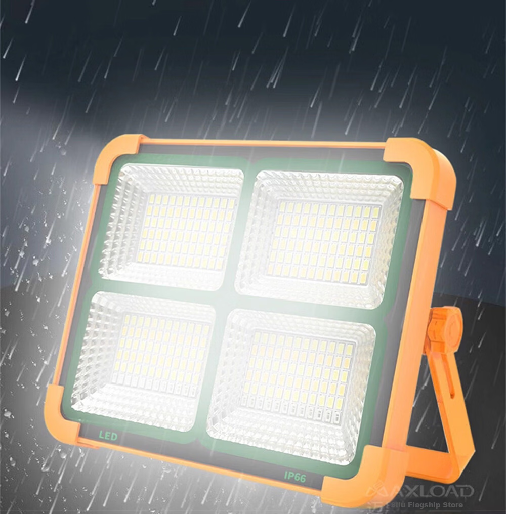 MAX LOAD Solar Outdoor Lighting LED Floodlight Portable Rechargeable Night Market Stall Emergency Light Eight-Square Grid 13