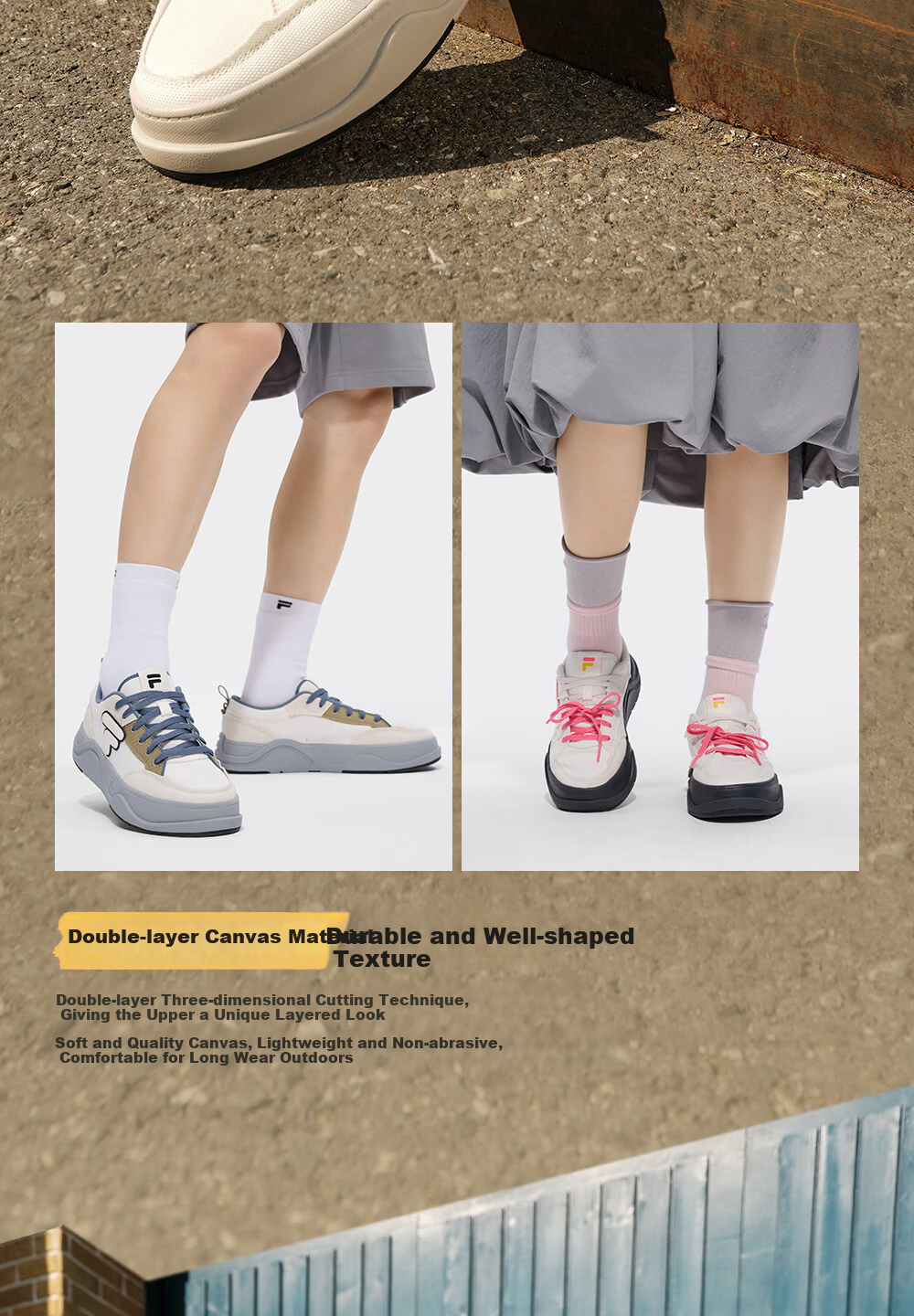 FILA Official Trendy Brand 50-50 DX II Canvas Shoes 2026 Summer Casual Versatile Sneakers 4