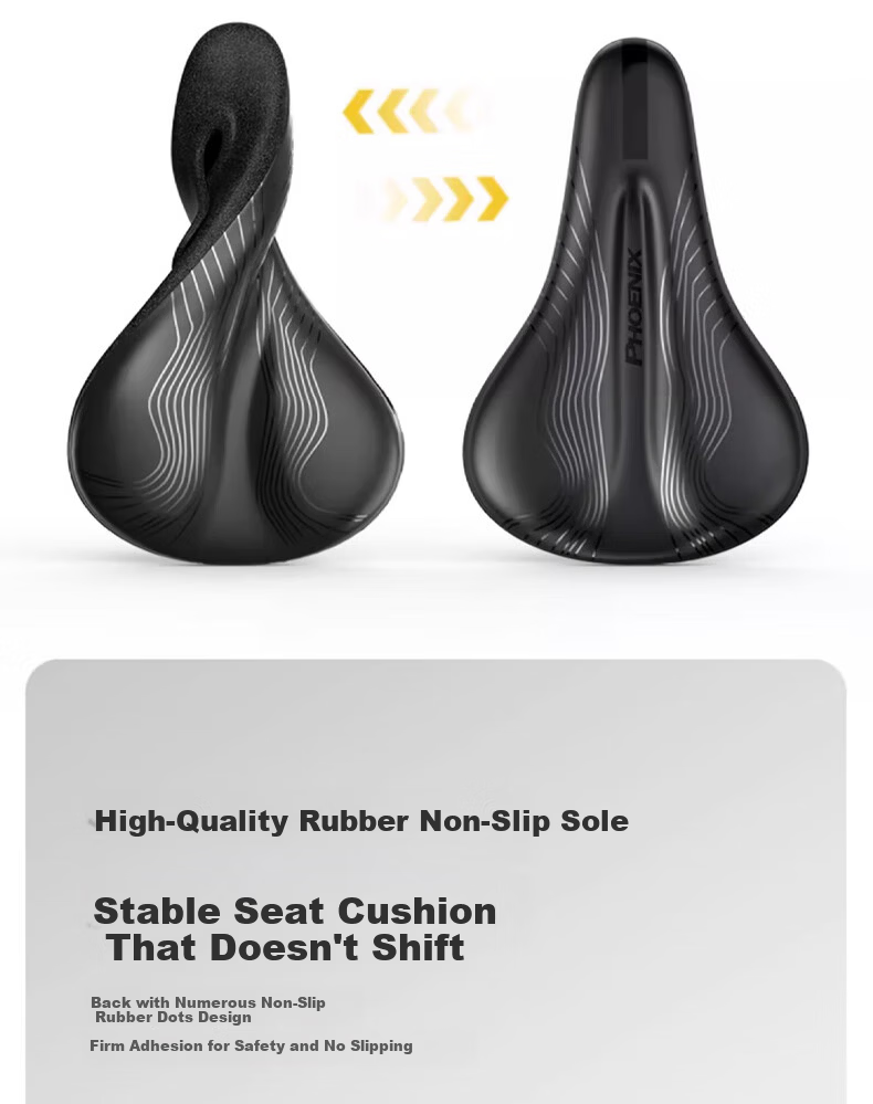 Phoenix Bicycle Seat Cover, Ultra-Soft, Silicone, Thickened, Universal for Mountain And Road Bikes, Soft Cushion Pad 10