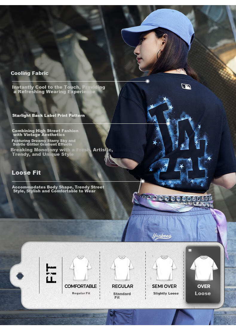 MLB Unisex Short Sleeve Starlight Back Label Cooling T-Shirt Casual Sports Tee 3ATST0163-50WHS-XL 4