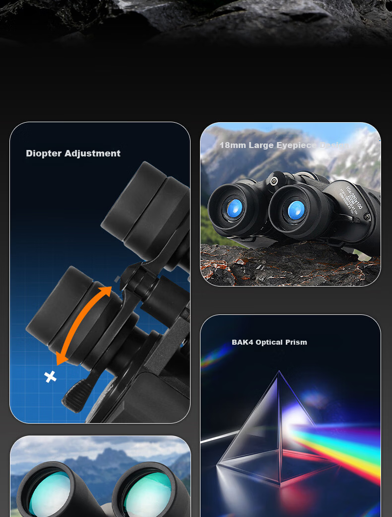 HUGE Binoculars High Definition 10-30×100 Military Night Vision Professional Concert Viewing 2