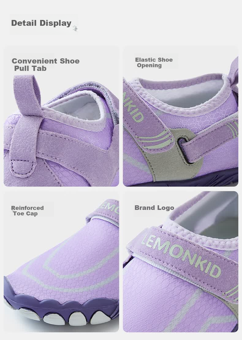 Lemonkid Kids Beach Shoes Boys Girls Swimming Water Shoes Non-slip Breathable Outdoor Sports Sandals Creek Hiking Shoes for Seaside Water Play 13