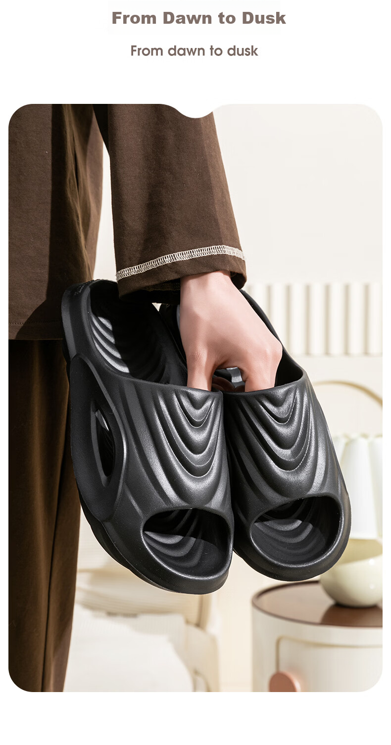 Letuo Men's Summer Home Thick-Soled Couple Bathroom Soft Sole Slippers with Cloud-Like Comfort 5