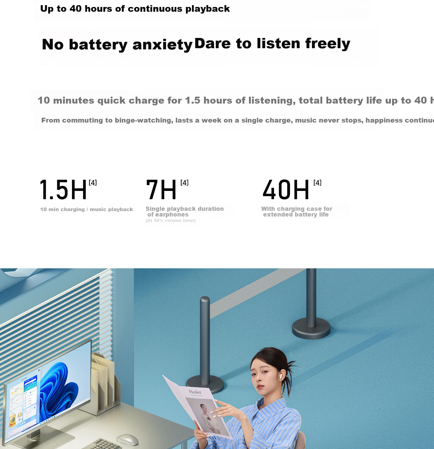 Baseus TWS1 Semi In-Ear True Wireless Earbuds Comfortable Bluetooth Earphones Low Latency for Apple Huawei Vivo Honor Phones 17