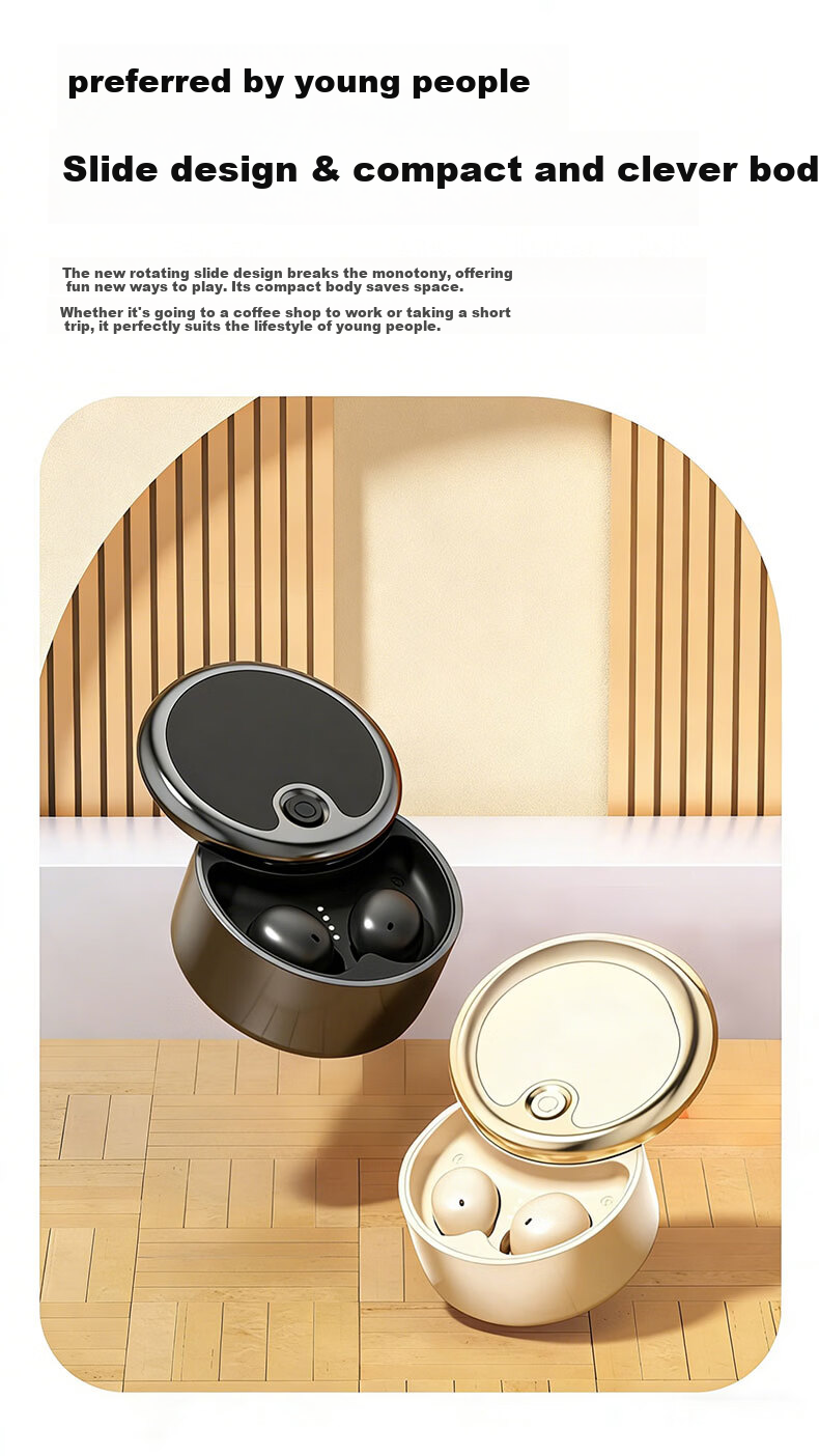 EZHK Mini Hidden Bluetooth Earbuds Invisible In-Ear Work Earphones Stealth Design Long Battery Life New Model Non-2 Agent 5