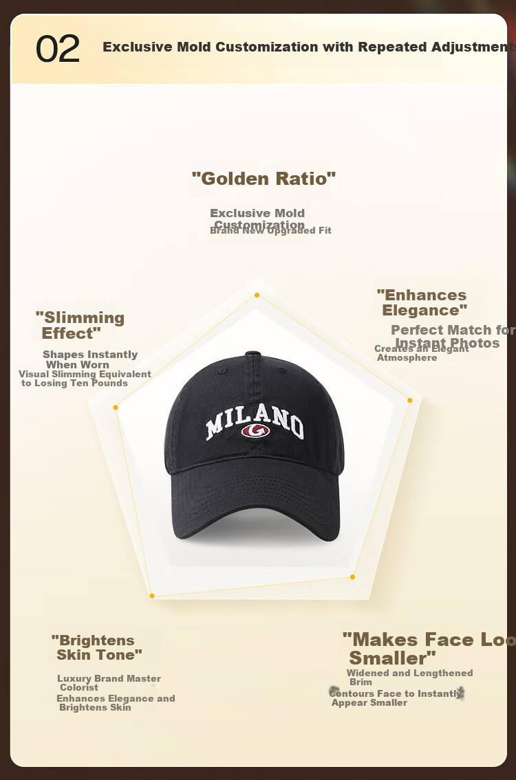Jian Cai Original Design Soft Top Baseball Cap Unisex 2025 Spring Summer Fashion Trendy Large Head Circumference Slim Face Duckbill Hat 4