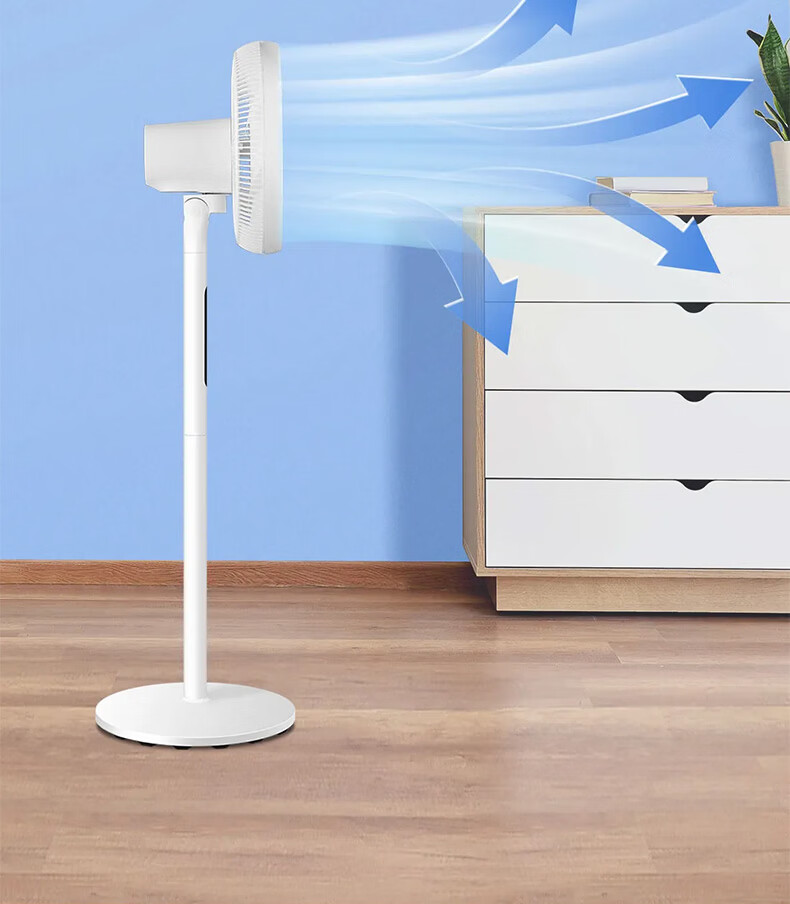 GREE Smart Voice Control Home Electric Fan Double-Layer 12-Blade Inverter Oscillating Fan Grade 1 Energy Efficiency Antibacterial Soft Breeze Standing Remote Control Low Noise Floor Fan 17