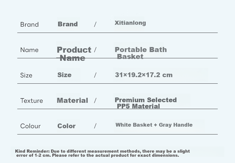 Xitianlong Large Bathroom Laundry Hamper, Household Plastic Laundry Basket, Clothes Storage Rack, Toy Storage Basket with Handle 12
