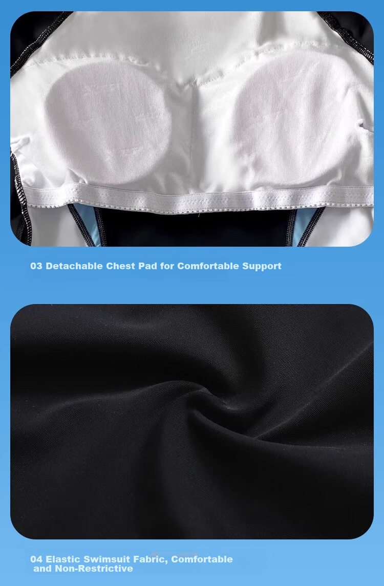 Xtep Women's Sun Protection Swimsuit Slimming Tankini Long Sleeve Long Pants Casual Sports Professional Surfing Diving Swimwear 8