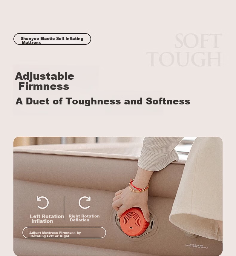 Shanyue Elastic Silk Cloud Bed Brushed Inflatable Mattress Tent Outdoor Camping Foldable Home Use Automatic Air Mattress 4