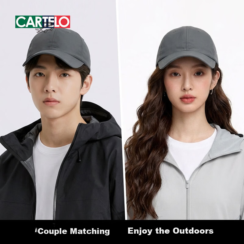 CARTELO Breathable Quick-Dry Baseball Cap Unisex Sun Protection Summer Outdoor Sports Running Duckbill Sun Hat