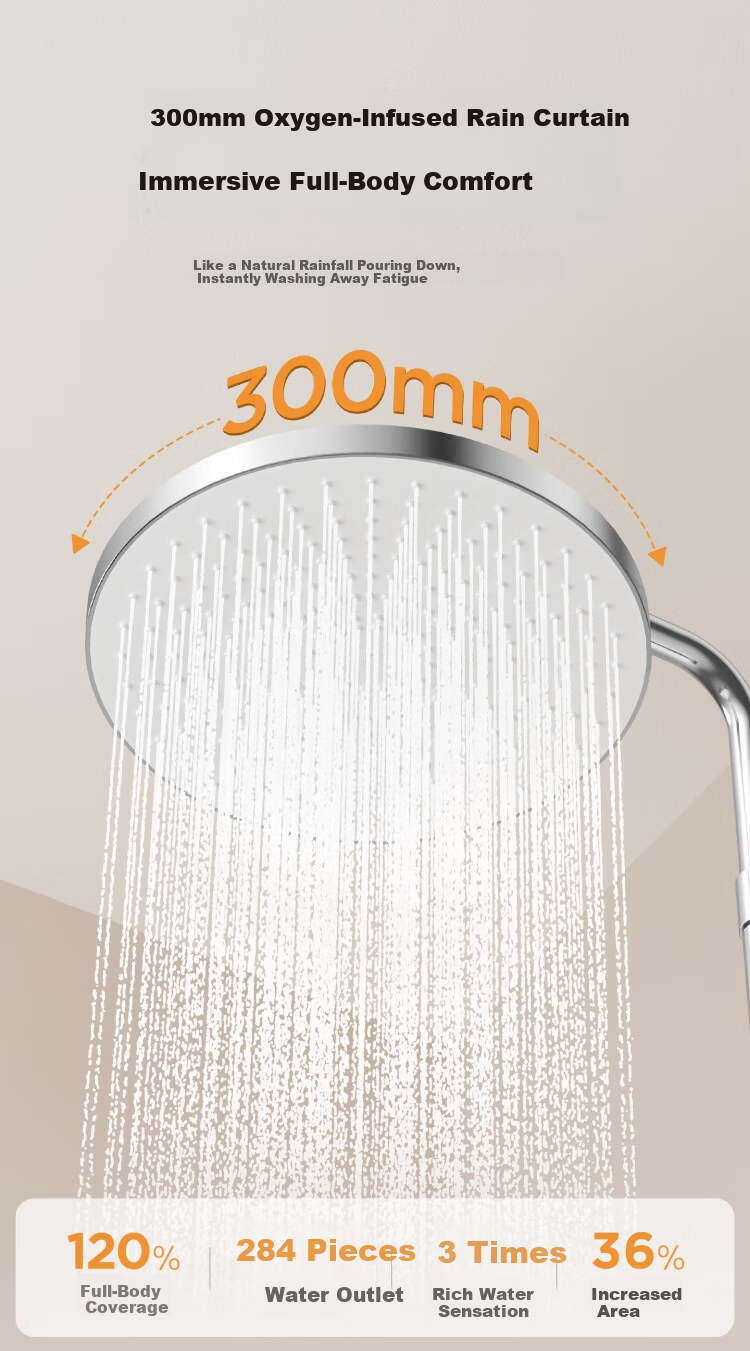 ARROW Shower Set Four-Function Pressurized Keypad Overhead Shower Complete Set 21