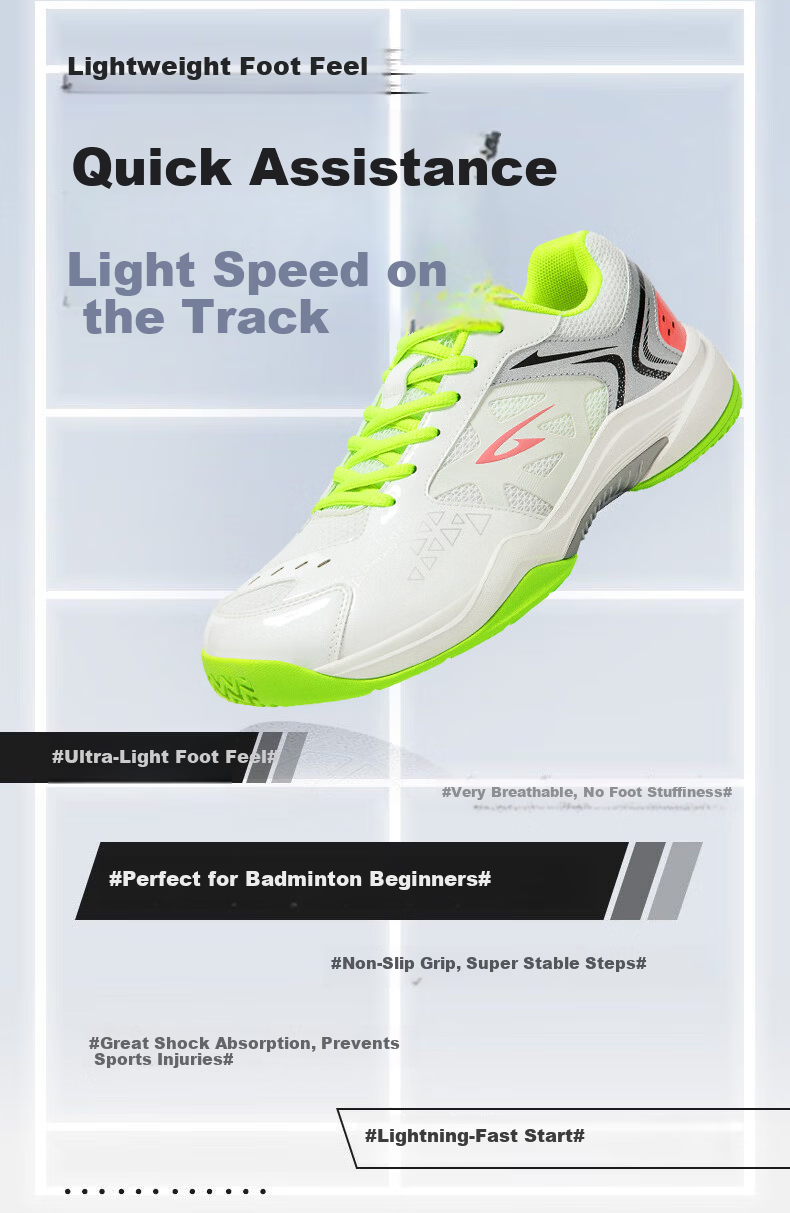 Dareway Unisex Badminton Shoes Shock Absorption Comfortable Stable Support Breathable Competition Training Sports Shoes White Lake Blue Size 45 2