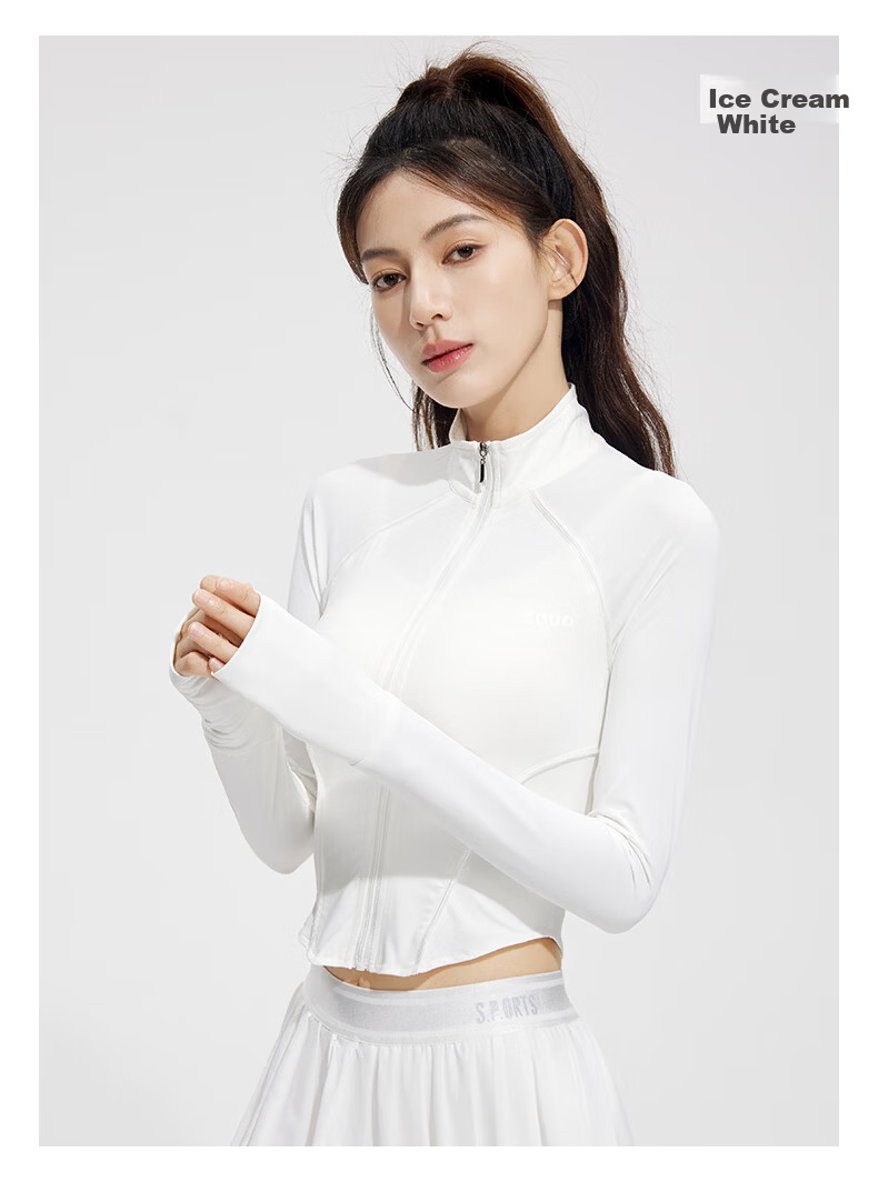 Zauo [Xiangxiu Same Style] Korean Zauo Slim Fit Sun Protection Jacket for Women Ice Cooling Breathable Original Yarn Sunproof Hoodie Coat 11