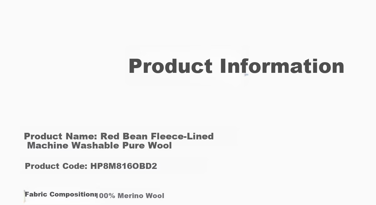Hodo Machine Washable Full Wool Fleece-Lined Men's Autumn Winter Knit Crew Neck Sweater 6