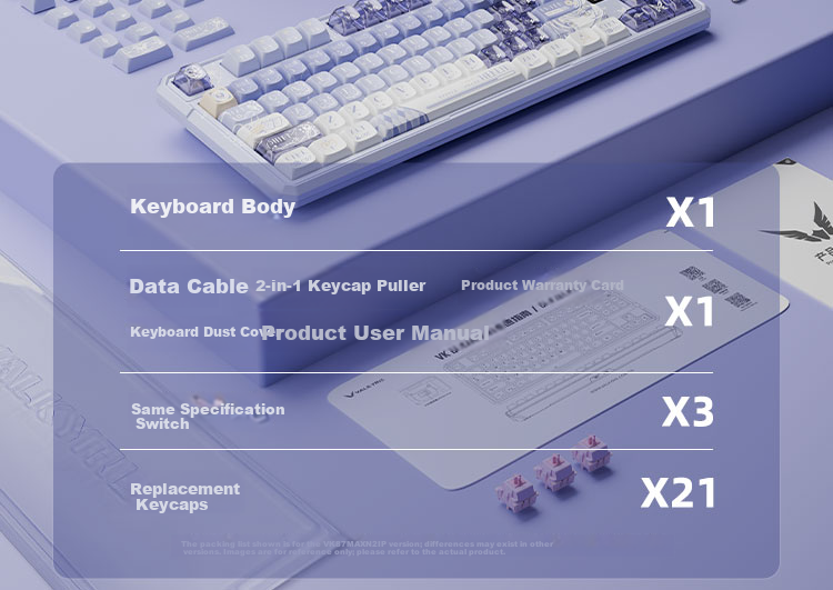 VALKYRIE VK87 MAX V2 ROBIN 87-Key Mechanical Keyboard Custom Gaming Wireless Office Natsuki Switch 12000mAh 8