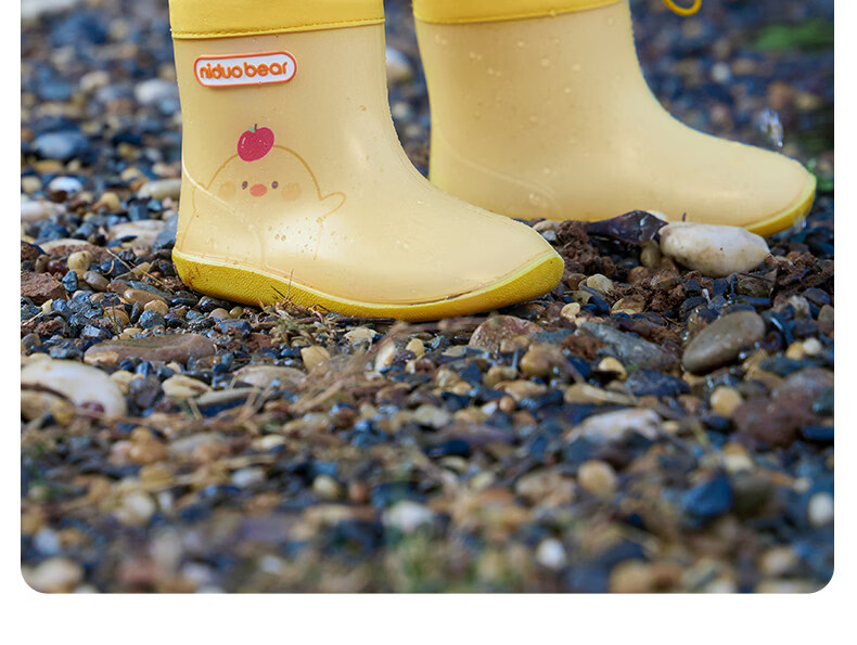 Nido Bear Kids Rain Boots Baby Non-Slip Waterproof Shoes Boys Girls School Shoes YX2601 Size 23 40