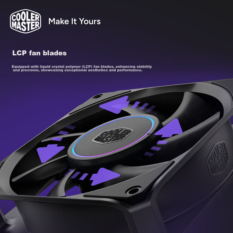 CoolerMaster MasterFan M120 ARGB Case Fan Full Aluminum Frame Magnetic Silent Bearing LCP Blades 5-Year Warranty