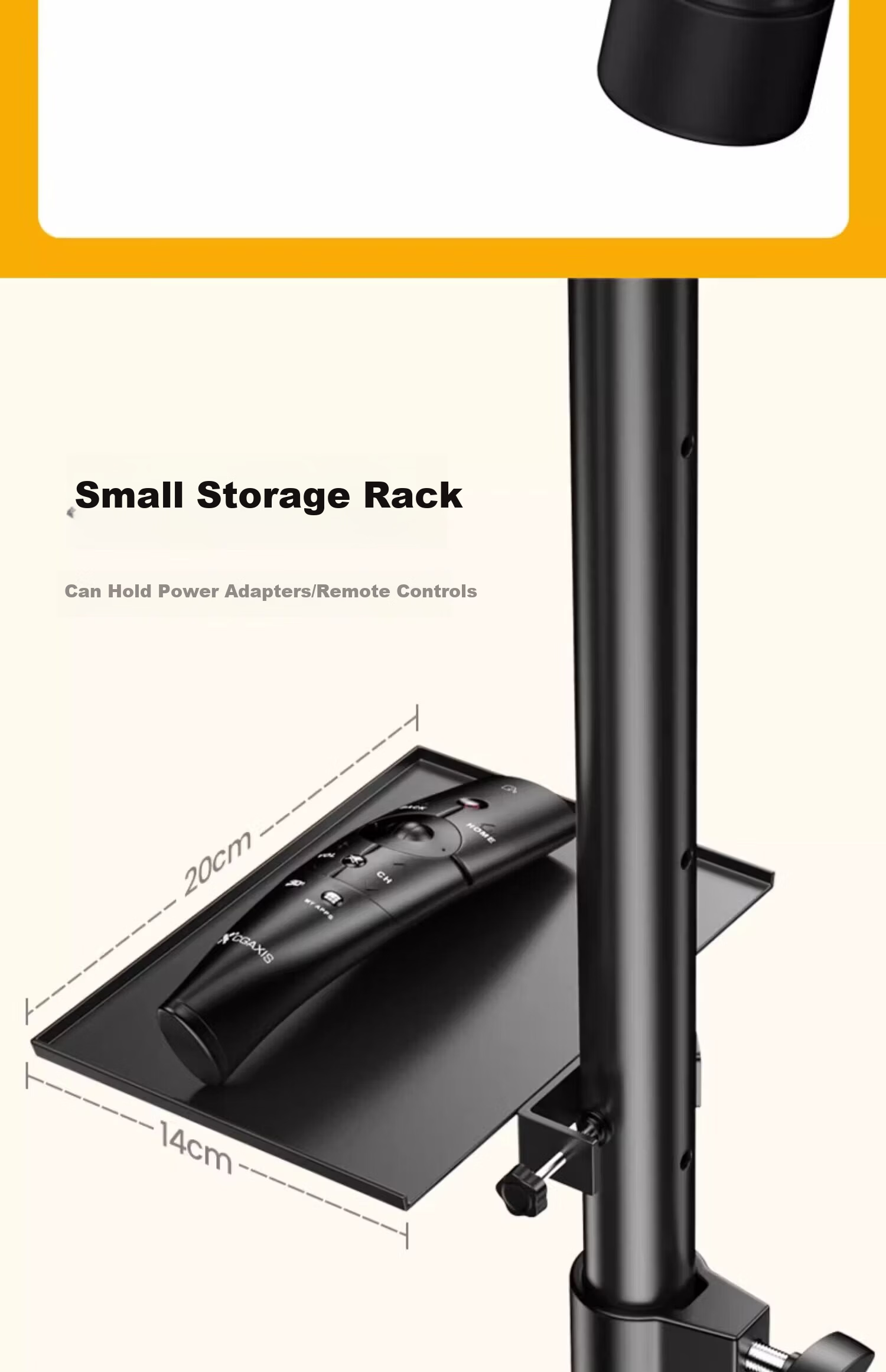 ASKE Projector Floor Stand Tripod Tray Bracket Compatible with Xiaomi, JmGO, XGIMI Wall-Mounted Projectors, No-Drill Installation for Dangbei 15