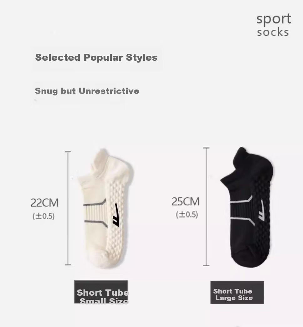 Warrior Sports Socks for Men, Breathable Shock-Absorbing Non-Slip 10A Antibacterial Wear-Resistant Football Running Training Thickened Terry Bottom Short Socks 14