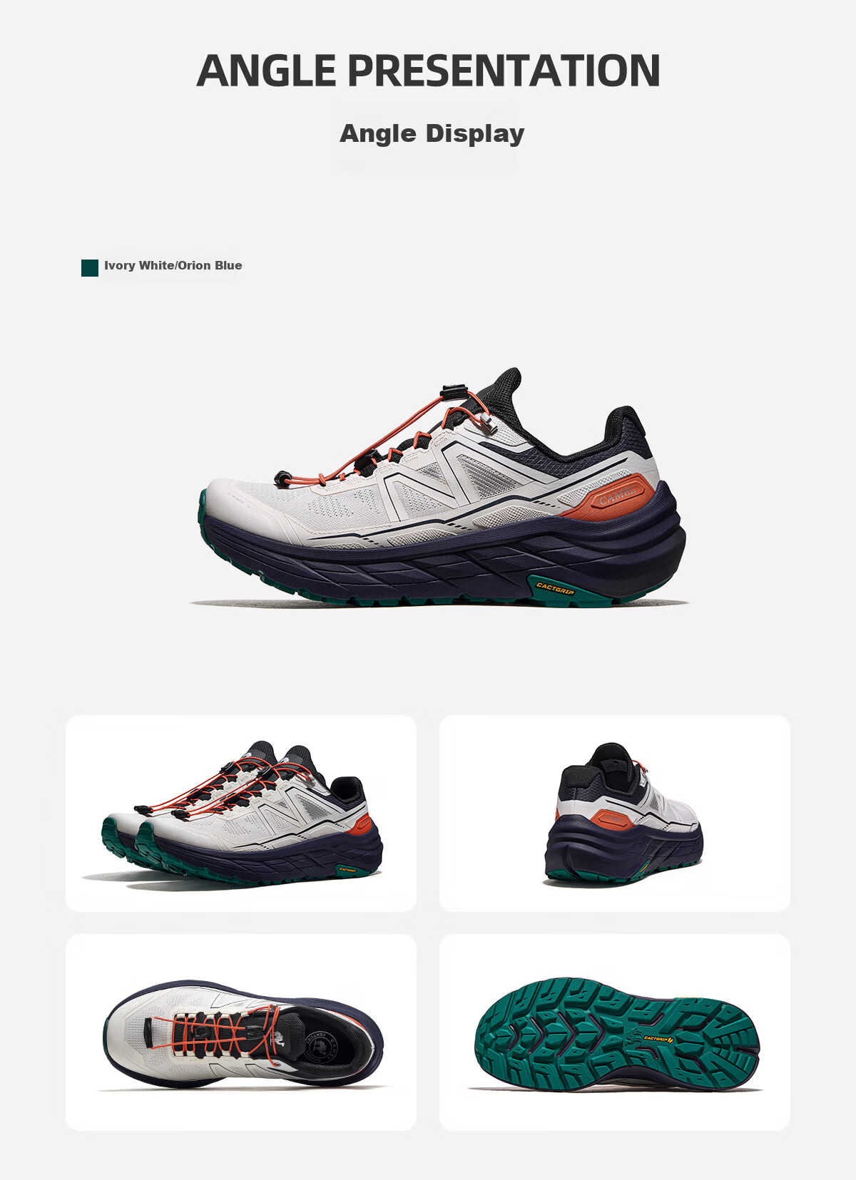 CAMEL [Zhangjiajie Qixing Mountain Outdoor Challenge] [He Dong Edition] Mountain Shadow Wilderness Trail Running Shoes for Men 10
