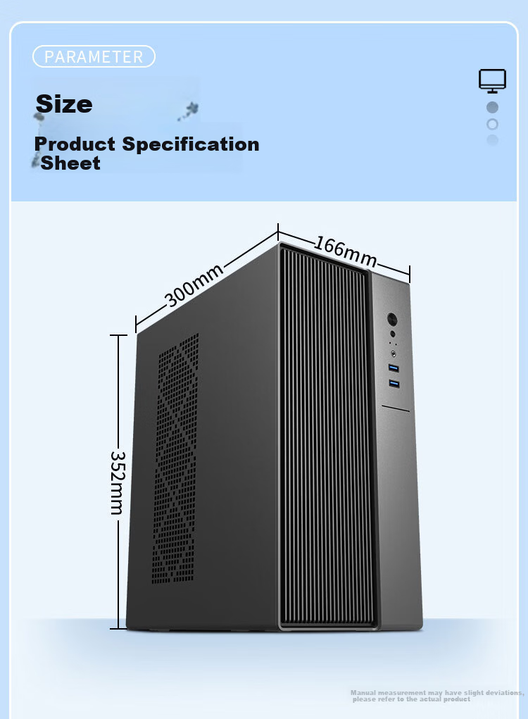 Weipuna New Desktop Computer Host Office Commercial Home Enterprise Entertainment E-commerce Desktop PC Host Full Set [Core i3-4170 8G 256G] 4