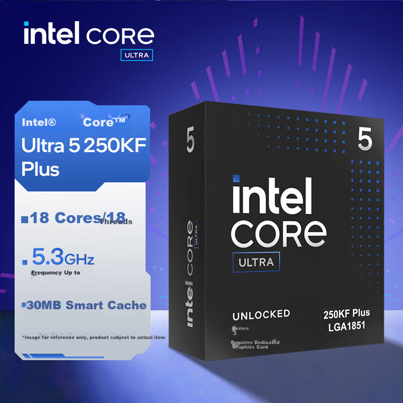 Intel Core Ultra 5 250KF Plus Desktop Processor 18-Core 18-Thread Boxed CPU for Delta Action/Valorant Gaming