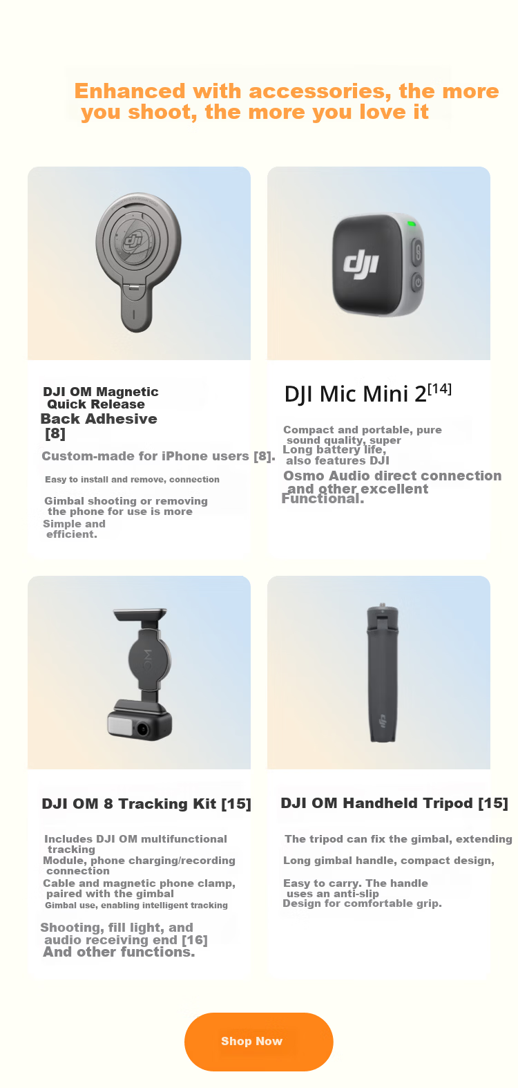 DJI Osmo Mobile 8P Smartphone Gimbal Stabilizer Handheld Remote Control Selfie 360 Tracking Vlog Tool AI Tracking Module Kit New Arrival 16