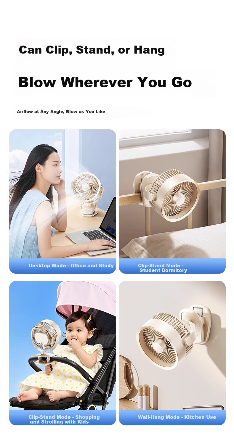 Kumeng Desktop Mini Turbo USB Air Circulation Fan for Dormitory, Student Desk, Office, and Home Use 28