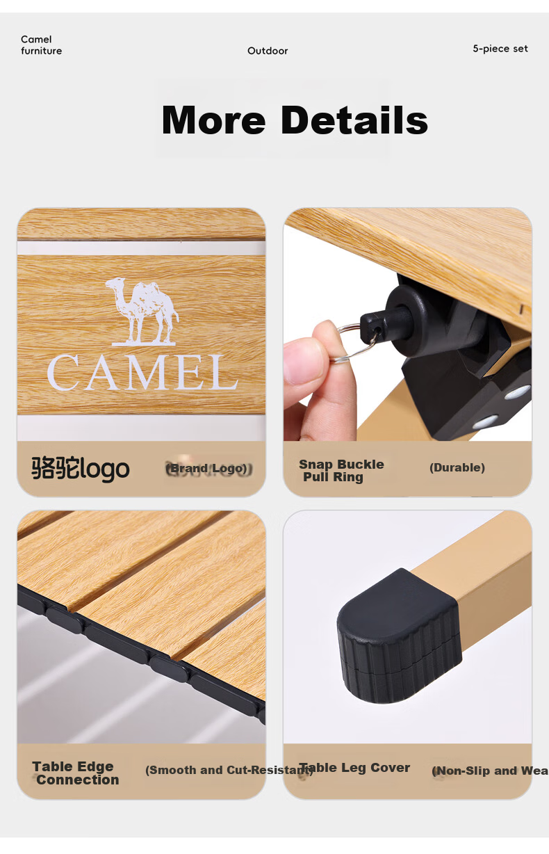 CAMEL Egg Roll Outdoor Folding Table Portable Picnic Camping Integrated Table and Chair Equipment 173CJ00114C 4