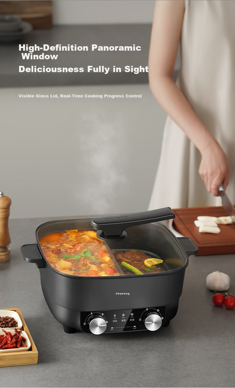 Joyoung Electric Hot Pot Dual-Zone Hot Pot Household 6L Multifunctional Hot Pot Quick Boil 4-Minute Independent Temperature Control Upgraded Model HG60-G118 11