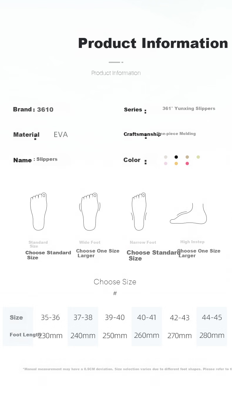 361° Yunxing Men's Slippers 2026 New Couple Thick Sole Height Increasing Comfortable EVA Non-Slip Outdoor Casual Sandals 3