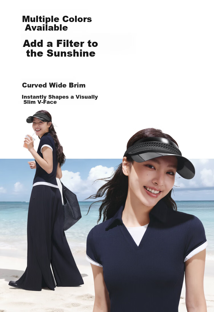 Beneunder Light-Filtering Sunshade Cap Women's Full Face Sun Protection Hat with UV-Blocking Extended Brim and Lens 13