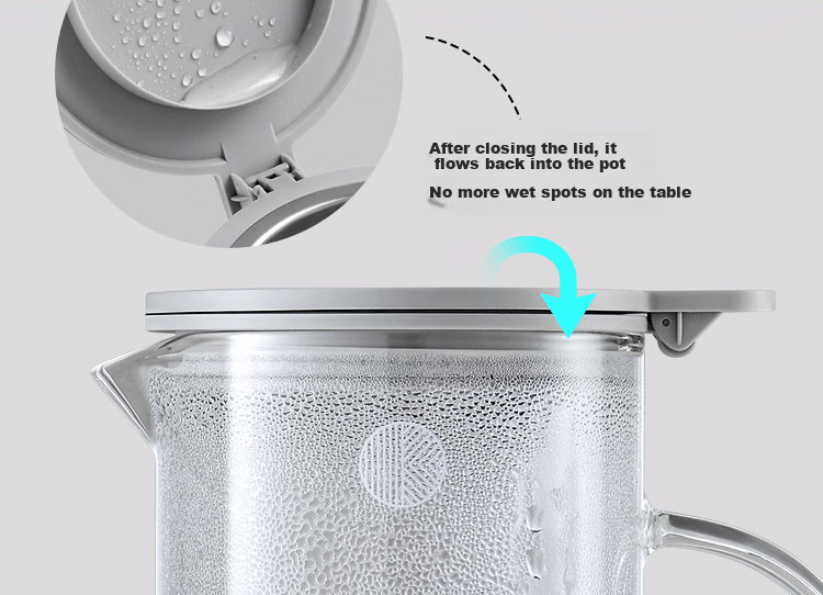 Buydeem Glass Tea Pot Large Capacity 800ml for Office and Home 4