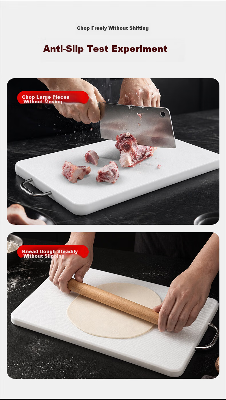 ASD Antibacterial and Mildew-Resistant Household Cutting Board Food-Grade Plastic Double-Sided Thickened PE Chopping Board for Fruits and Vegetables 4